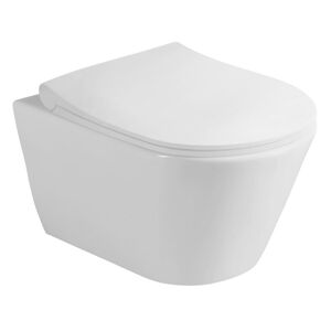 SAPHO, AVVA závěsná WC mísa Rimless s bidet. sprškou, 35,5x53 cm, bílá