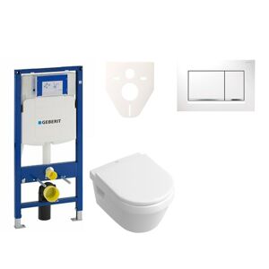 Cenově zvýhodněný závěsný WC set Geberit do lehkých stěn / předstěnová montáž+ WC Villeroy & Boch Omnia Architectura 111.300.00.5NB5