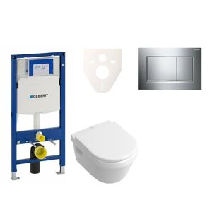 Cenově zvýhodněný závěsný WC set Geberit do lehkých stěn / předstěnová montáž+ WC Villeroy & Boch Omnia Architectura 111.300.00.5NB6