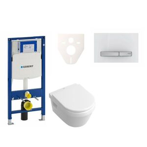 Cenově zvýhodněný závěsný WC set Geberit do lehkých stěn / předstěnová montáž+ WC Villeroy & Boch Omnia Architectura 111.300.00.5NB8