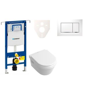 Cenově zvýhodněný závěsný WC set Geberit do lehkých stěn / předstěnová montáž+ WC Villeroy & Boch Omnia Architectura 111.355.00.5NB5