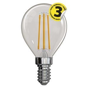 EMOS LED žárovka Filament Mini Globe 4W E14 teplá bílá 1525281210