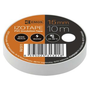 EMOS Izolační páska PVC 15mm / 10m bílá 2001151010