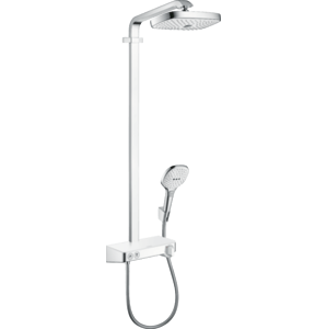 Sprchový systém Hansgrohe Raindance Select E na stěnu s termostatickou baterií bílá/chrom 27283400