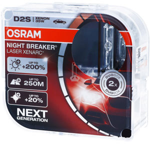 OSRAM XENARC D2S Night Breaker LASER 66240XNL-HCB 35W P32d-2 až +200% 2ks