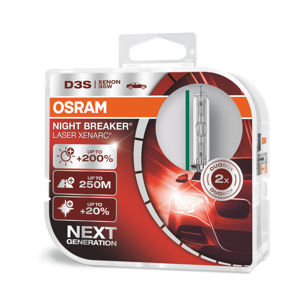 OSRAM XENARC D3S 66340XNL-HCB NIGHT BREAKER LASER +200% 35W PK32d-5 2ks