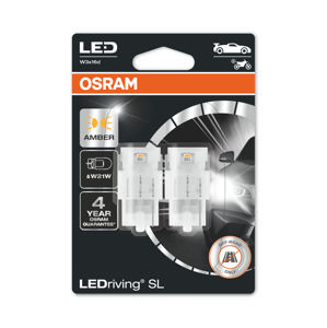 OSRAM LED W21W 7505DYP-02B AMBER 12V 2W W3x16d