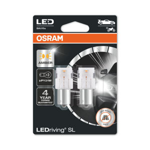 OSRAM LED PY21W 7507DYP-02B AMBER 12V 1,5W BAU15s 