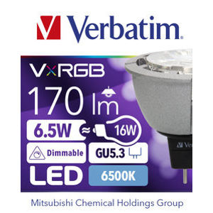 Verbatim LED, VxRGB NSeries MR16 GU5.3 6.5W 6500K CW 170LM 25 Degree DIM 52500 Teplá bílá