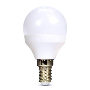Solight LED žárovka, miniglobe, 8W, E14, 3000K, 720lm, bílé provedení WZ425-1