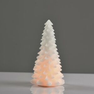 ACA LIGHTING CZECH s.r.o. ACA Lighting bílá vánoční svíčka ve tvaru stromu, 1 LED na baterie 3xAAA, WW, IP20, pr.13.5X23.5cm X0711119