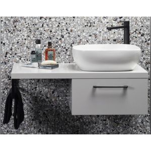 Koupelnová skříňka pod umyvadlo Naturel Art Deco 110x50x27,8 cm šedá touch ARTDECO110STBU