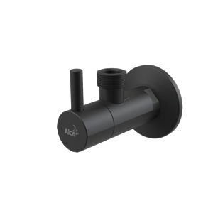 Rohový ventil Alca s filtrem 1/2"×1/2", kulatý, černá-mat ARV003BLACK