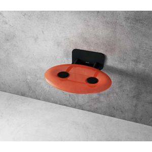 Sprchové sedátko Ravak OVO P sklopné š. 41 cm oranžová/černá B8F0000058