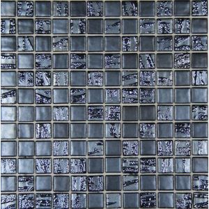 Skleněná mozaika Mosavit Bamboo antracita 30x30 cm mat / lesk BAMBOOAN50