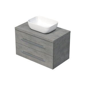 Koupelnová skříňka s krycí deskou Naturel Cube Way 80x53x46 cm beton mat CUBE46803BE45