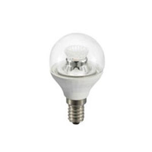 LED žárovka kapka KP25V4 P45 4W E14 2700K Teplá bílá Čirá
