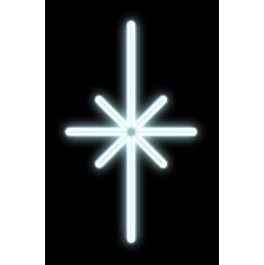 DecoLED LED světelný motiv hvězda polaris, závěsná,53 x 90 cm, ledová bílá