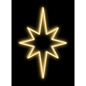 DecoLED LED světelná hvězda, závěsná, 80 x120 cm, teple bílá