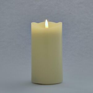 DecoLED LED svíčka, vosková, 8 x 10 cm, mandlová
