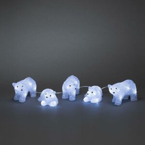Exihand Lední medvědi 6292-203, 5 kusů, 40 bílých LED, výška 9 cm