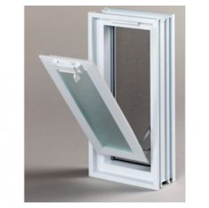 Větrací okno Glassblocks bílá 19x38 cm plast GBMR1938