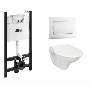 Cenově zvýhodněný závěsný WC set Jika do lehkých stěn / předstěnová montáž+ WC Jika Nila KMPLJIKAS