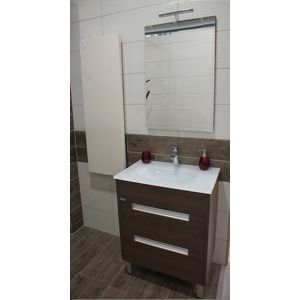 Koupelnová skříňka s umyvadlem Naturel Modena 60x46 cm dub šedý MODENAS60Z