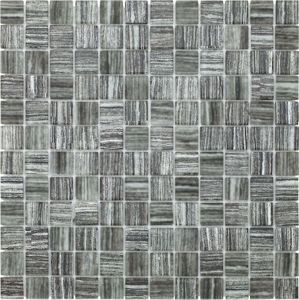 Skleněná mozaika Premium Mosaic šedá 30x30 cm mat / lesk MOS23TEXGY