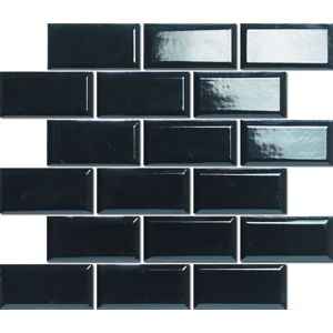 Keramická mozaika Premium Mosaic černá 30x30 cm lesk MOS4595BK