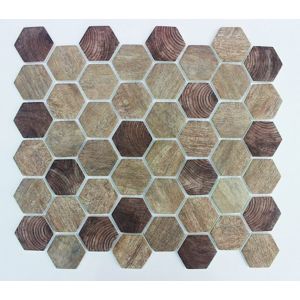 Skleněná mozaika Premium Mosaic brown 28x33 cm mat MOSV45WBR