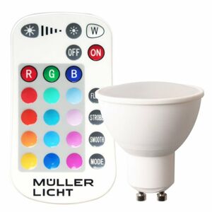 Müller Licht LED žárovka Müller-Licht 230 V, GU10, 5 W, RGBW 400352
