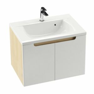 Koupelnová skříňka pod umyvadlo Ravak Classic 60x49 cm bříza/bílá X000001086