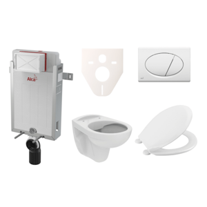 Cenově zvýhodněný závěsný WC set Alca k zazdění + WC S-Line S-line Pro SIKOAP1
