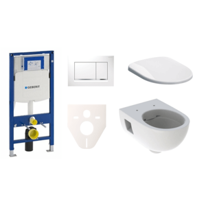 Cenově zvýhodněný závěsný WC set Geberit do lehkých stěn / předstěnová montáž+ WC Geberit Selnova SIKOGES3S5
