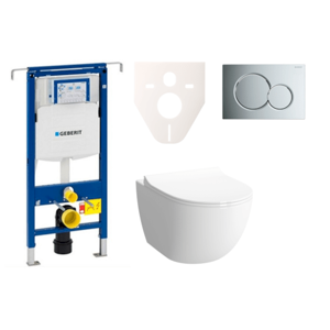 Cenově zvýhodněný závěsný WC set Geberit do lehkých stěn / předstěnová montáž+ WC VitrA VitrA Shift SIKOGES4N2