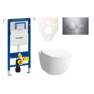 Cenově zvýhodněný závěsný WC set Geberit do lehkých stěn / předstěnová montáž+ WC VitrA VitrA Shift SIKOGES4N41