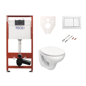 Závěsný set WC Kolo Nova Pro + modul TECE s tlačítkem TECEbase (bílá) SIKOTSK0