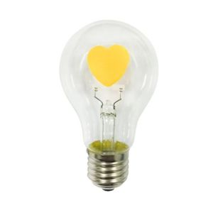 ACA LIGHTING CZECH s.r.o. ACA Filament LED žárovka A60 2W Ε27 Heart vlákno ve tvaru srdce