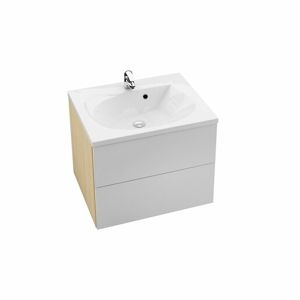 Koupelnová skříňka pod umyvadlo Ravak Rosa 76x49 cm bříza/bílá X000001294