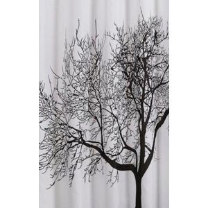 Aqualine polyester černá/bílá strom ZP008 180 x 200 cm