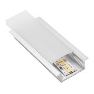CENTURY AL PROFIL pro LED pásek 15mm plochý zapuštěný opálový kryt 30x11mm IP20 délka 2m CEN KPRI-3011