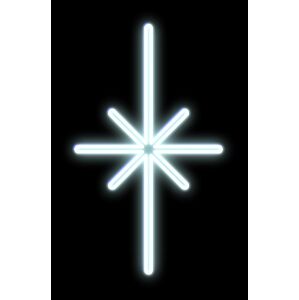 DecoLED LED světelný motiv hvězda polaris, závěsná,26 x 45 cm, ledově bílá
