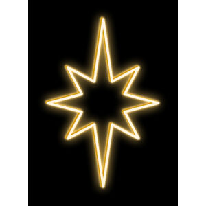 DecoLED LED světelná hvězda, závěsná, 60x90 cm, teple bílá