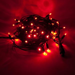 DecoLED LED světelný řetěz - 5m, červená, 50 diod