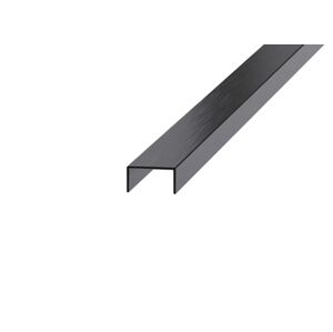 Lišta Eviso dekorační černá kartáčovaná ve tvaru "U" 270 cm nerez EXBL0001