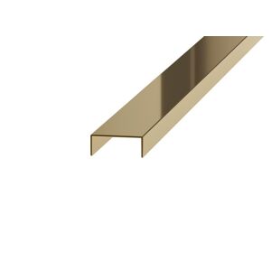 Lišta Eviso dekorační zlatá lesklá ve tvaru "U" 270 cm nerez PRGO0001
