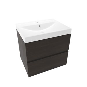 Koupelnová skříňka s umyvadlem Naturel Verona 60x50x45,5 cm tmavé dřevo mat VERONA60TDU1