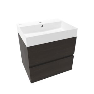 Koupelnová skříňka s umyvadlem Naturel Verona 60x50x45,5 cm tmavé dřevo mat VERONA60TDU2