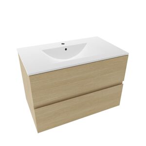 Koupelnová skříňka s umyvadlem Naturel Verona 80x50x45,5 cm světlé dřevo mat VERONA80SDU3